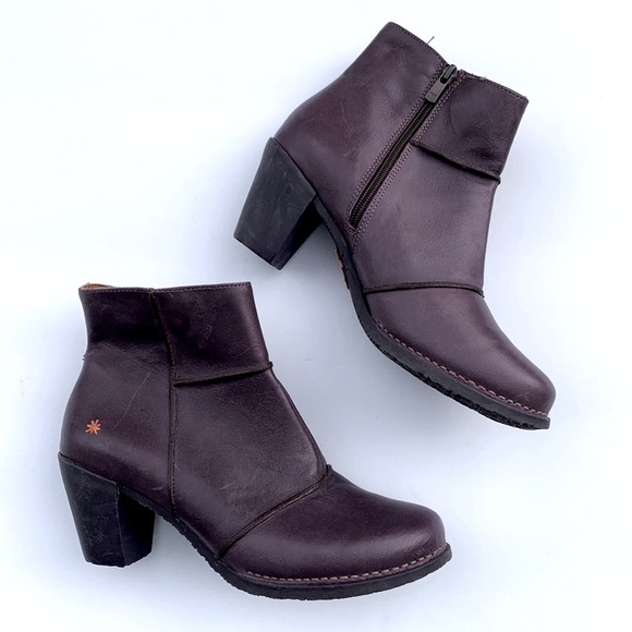 purple leather ankle boot The ART Co. - Picture 2 of 15